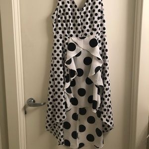 NY&C Black and White Polka Dot Dress (L)